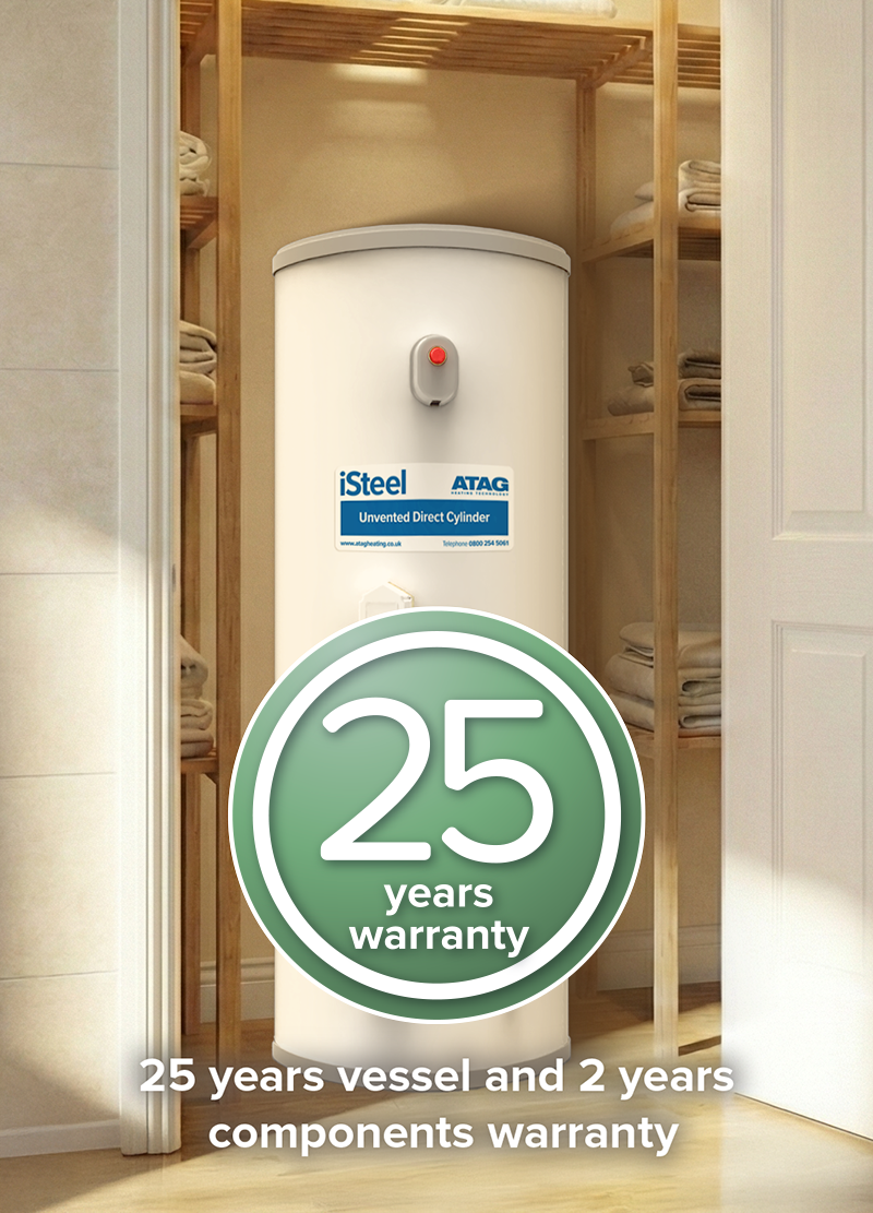 25 years vessel and 2 years components warranty