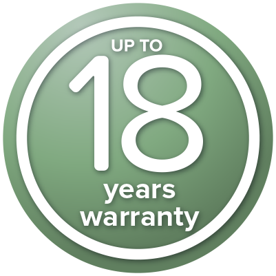 Up to 18 years warranty icon